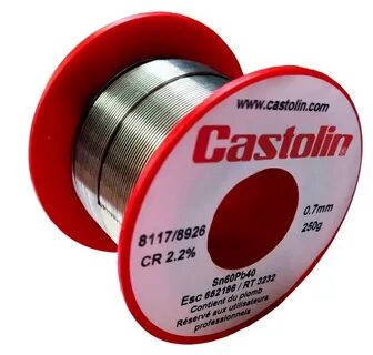 Припой Castolin RT 3232, д.0,7мм упак.0,250 кг (ПОС-60) 652196  (УТ6053)