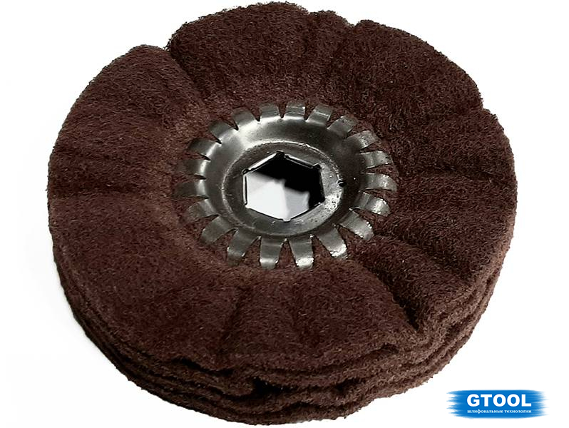 Складчатый круг из нетканного материала GTOOL d150 Р180 (НФ-2609)