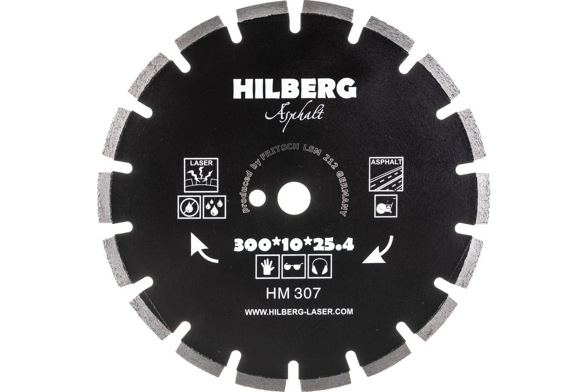 Диск алмазный 300*10*12*25,4мм Hard Materials HM307 по асфальту (НФ-1480)