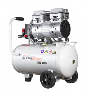 Безмасляный коаксиальный компрессор AERO 130/24 oil-free FoxWeld 5374 (УТ6101)
